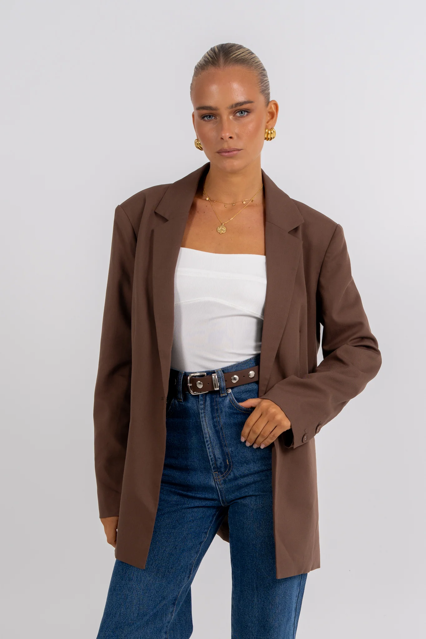 Quade Blazer Chocolate - Image 2