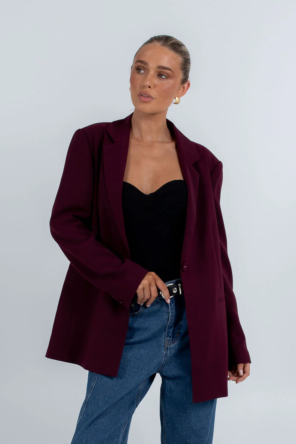 PRE ORDER Quade Blazer Burgundy - Image 11