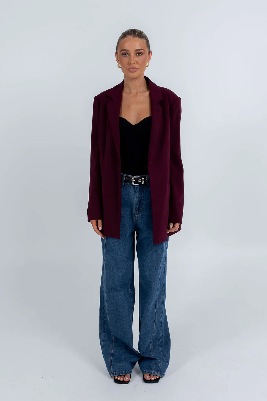PRE ORDER Quade Blazer Burgundy - Image 4