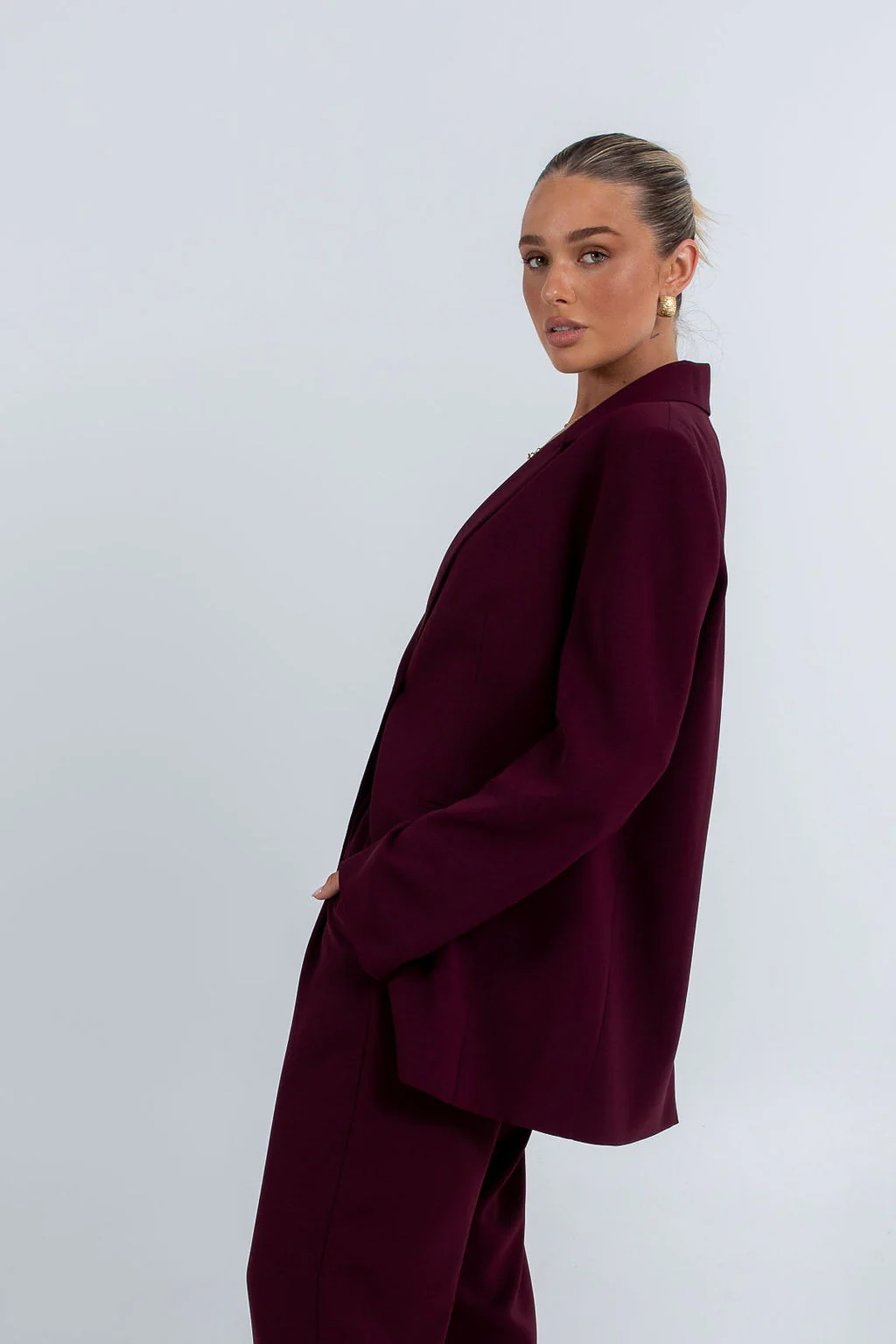 PRE ORDER Quade Blazer Burgundy - Image 5