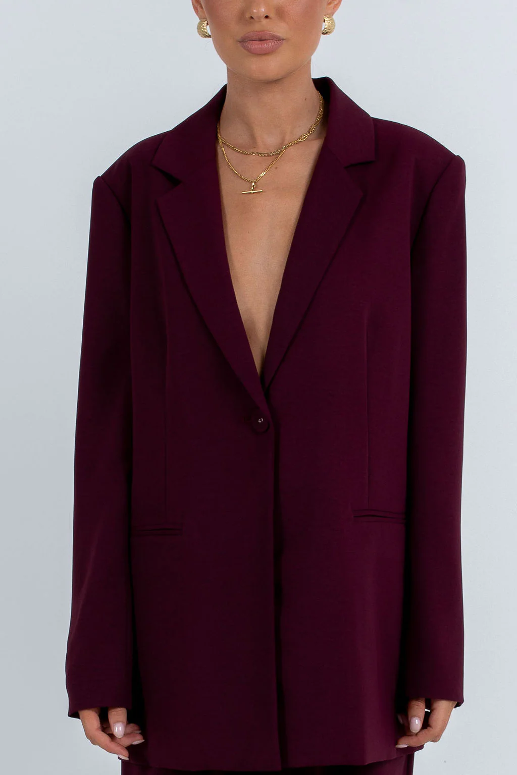 PRE ORDER Quade Blazer Burgundy - Image 6