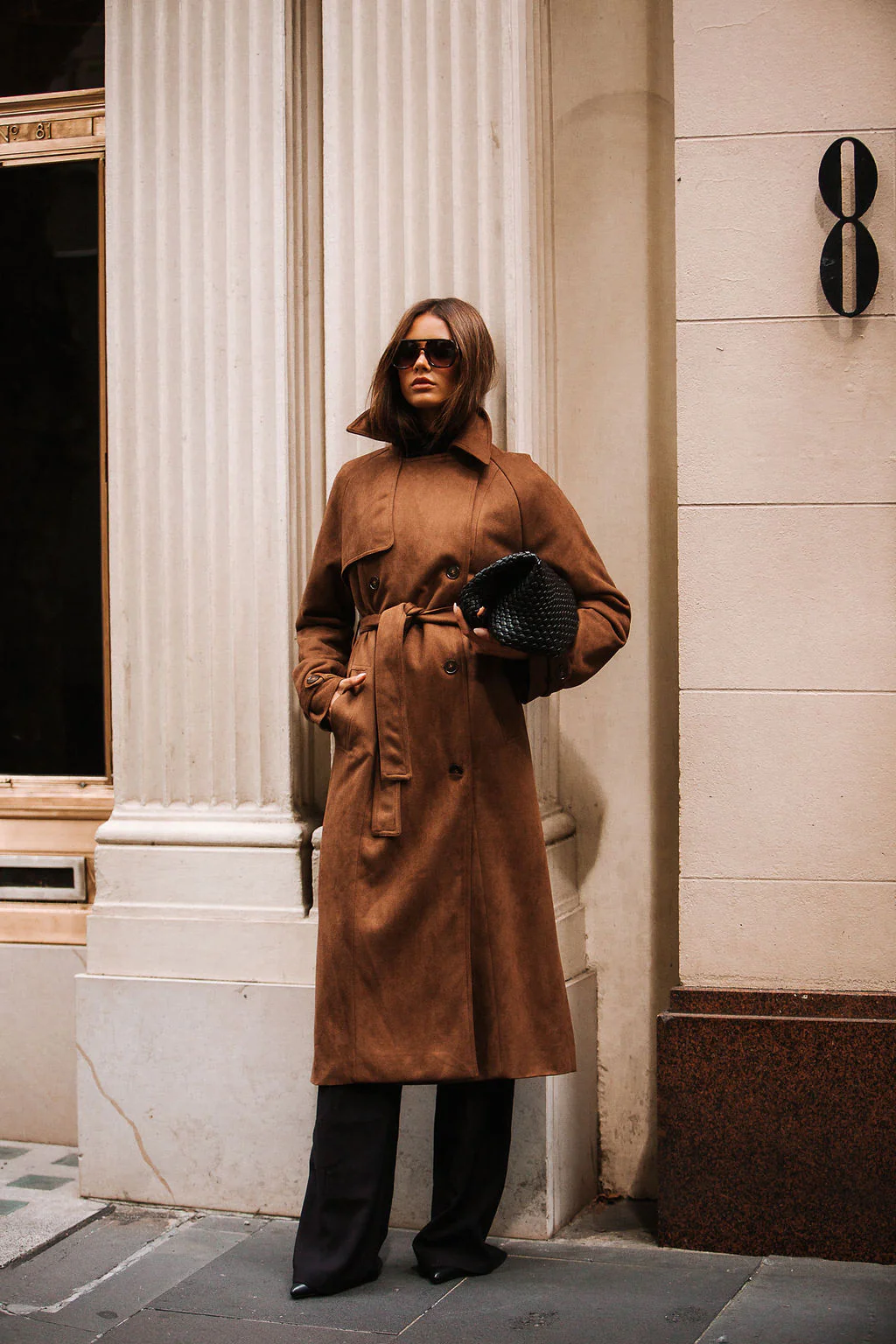 Qualia Trench Coat Chocolate - Image 11