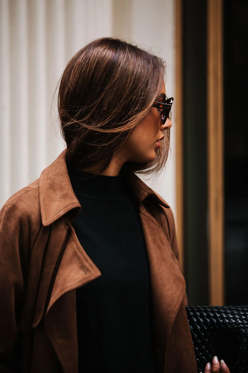 Qualia Trench Coat Chocolate - Image 2