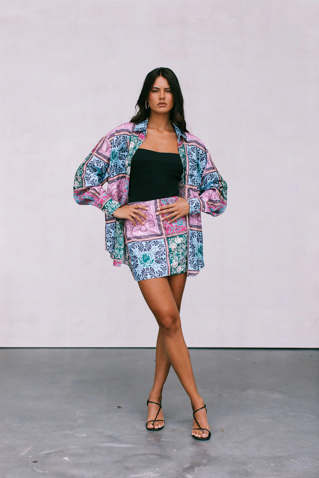 Sylvia Shirt Paisley Tile Print - Image 5