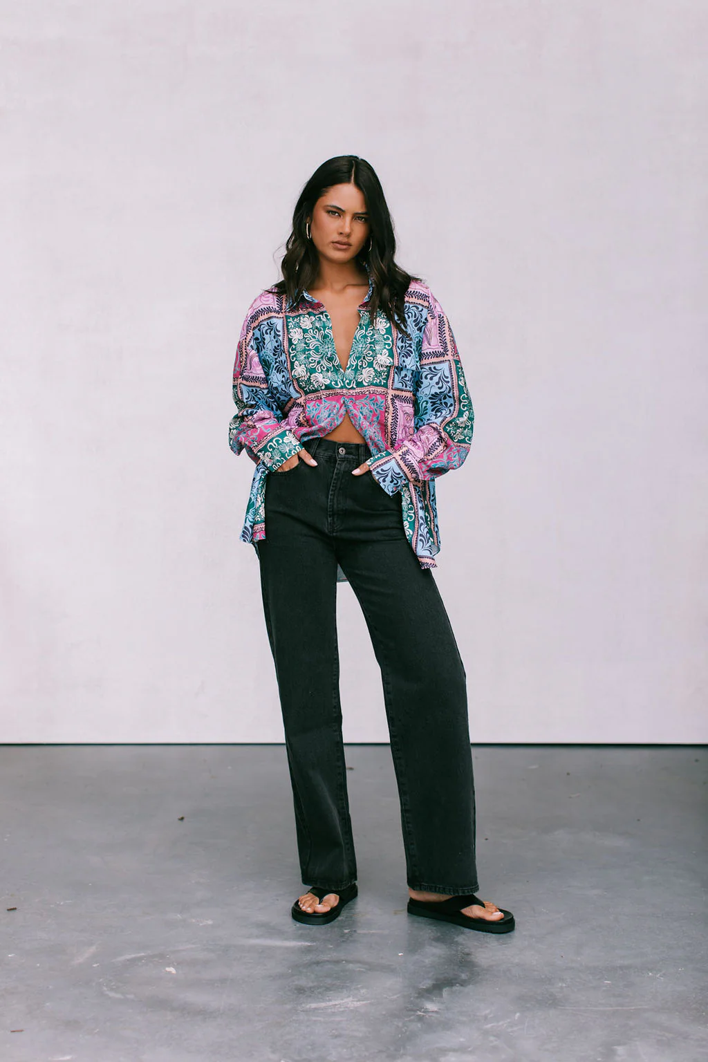 Sylvia Shirt Paisley Tile Print - Image 6