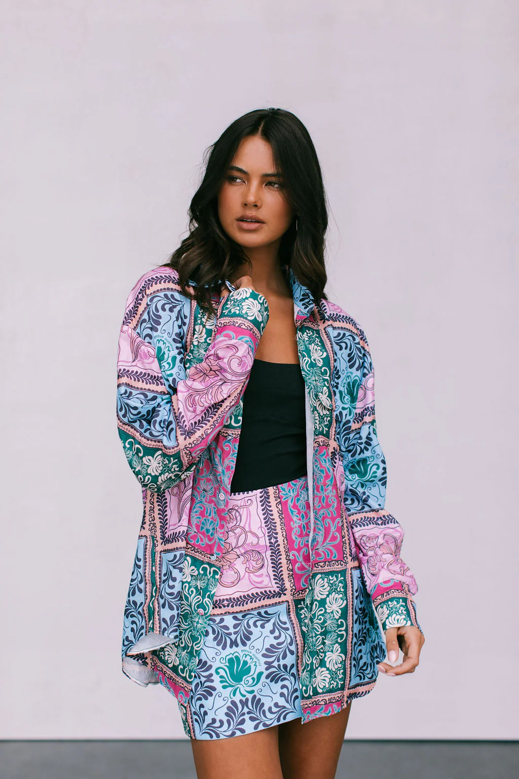 Sylvia Shirt Paisley Tile Print - Image 7