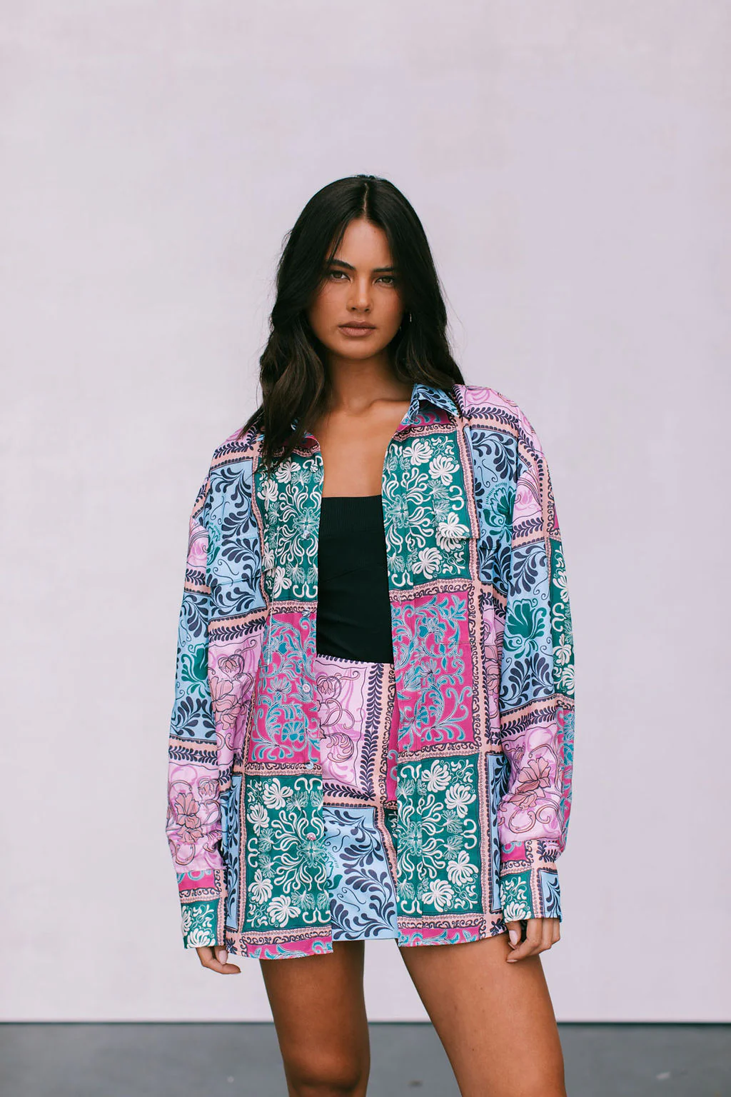 Sylvia Shirt Paisley Tile Print - Image 9