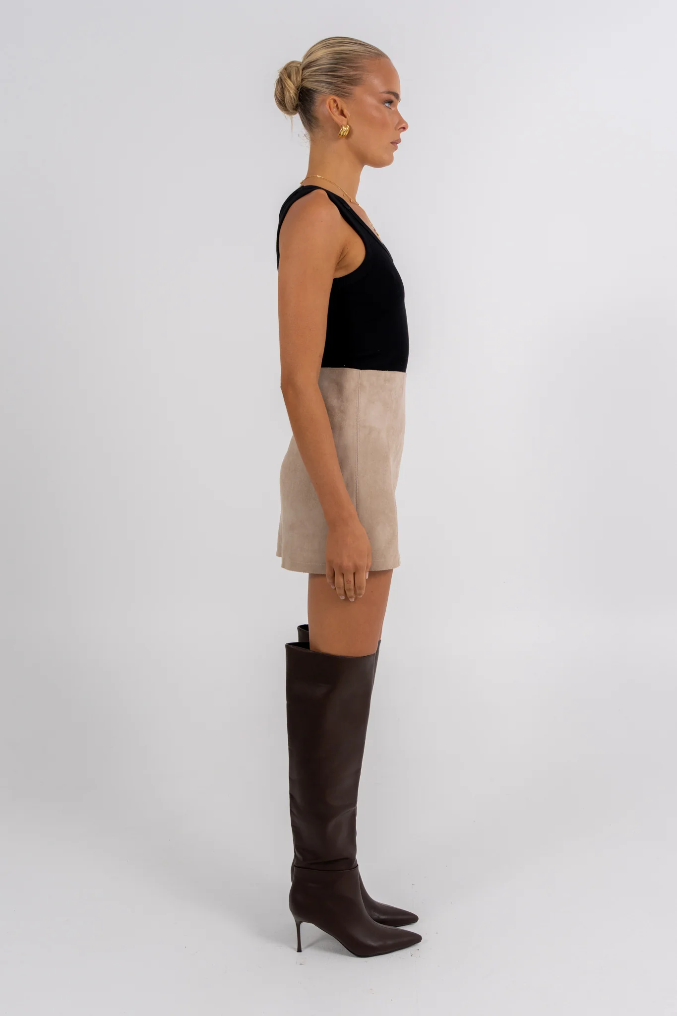 Reya Mini Skirt Stone - Image 10