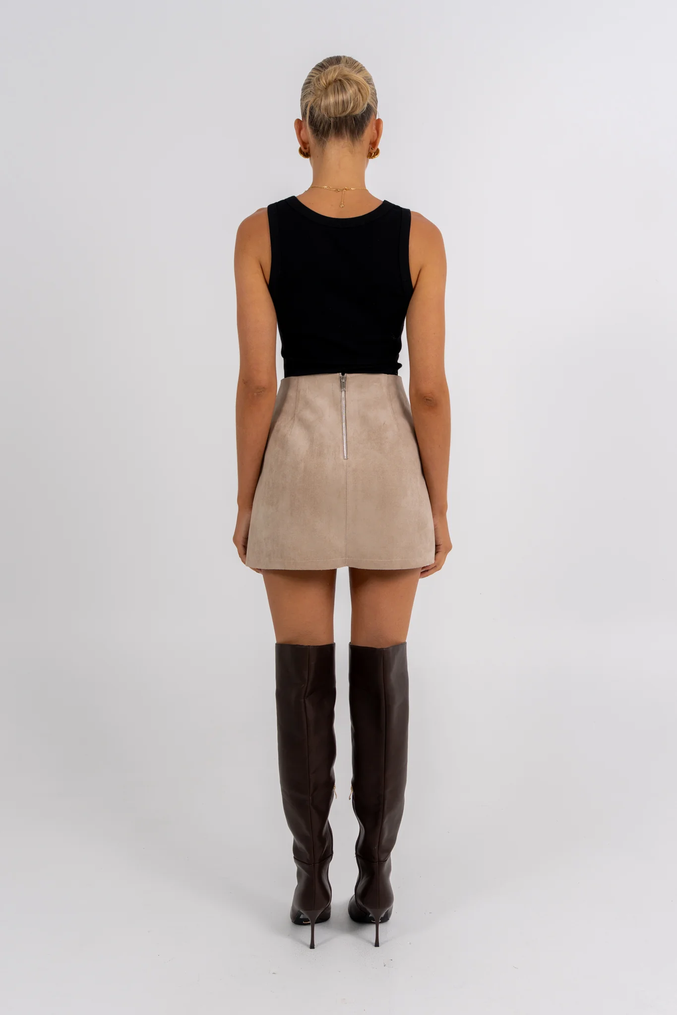 Reya Mini Skirt Stone - Image 5