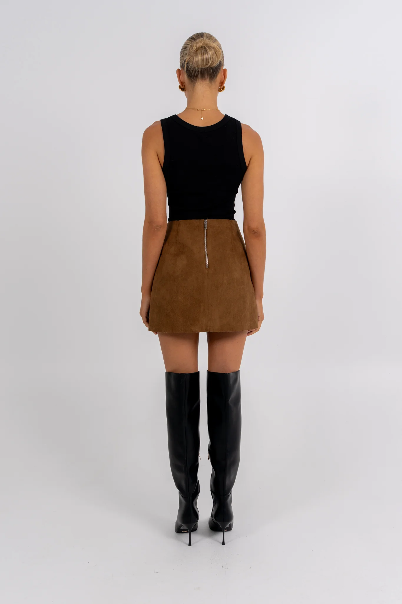 Reya Mini Skirt Tan Brown - Image 6