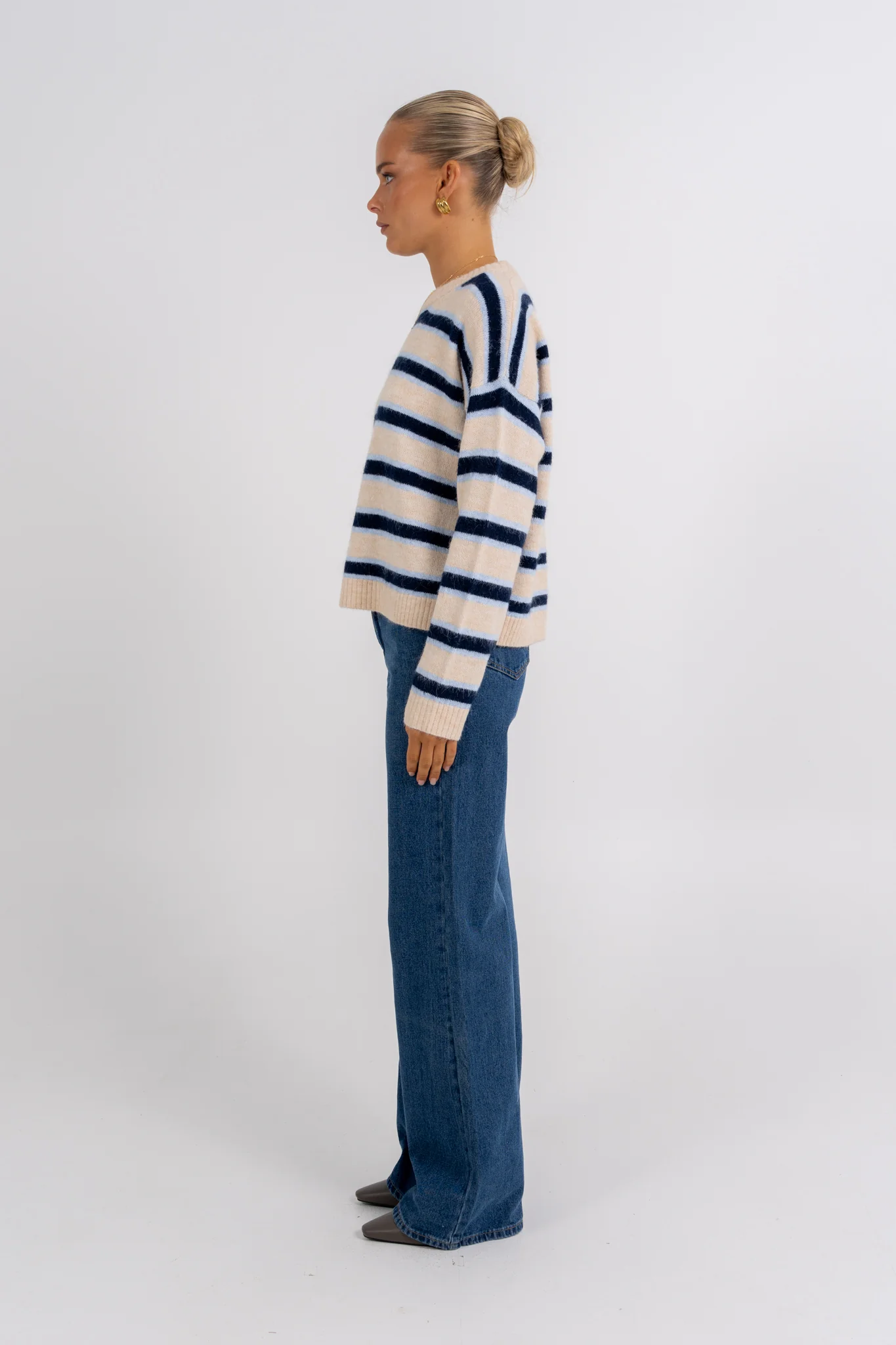 Ulyzer Knit Jumper Blue Stripe - Image 7