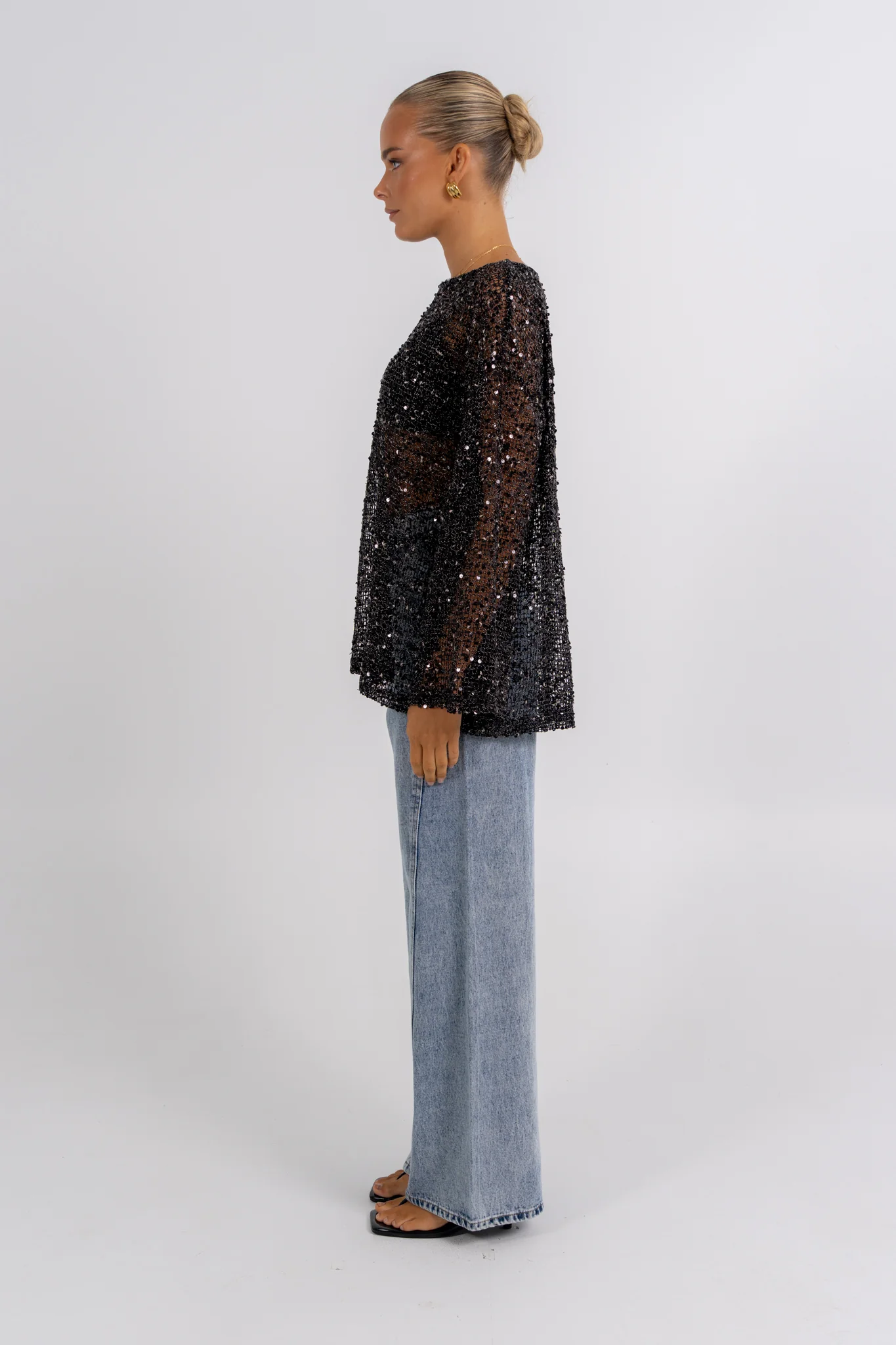 Uzma Sequin Top Black - Image 10