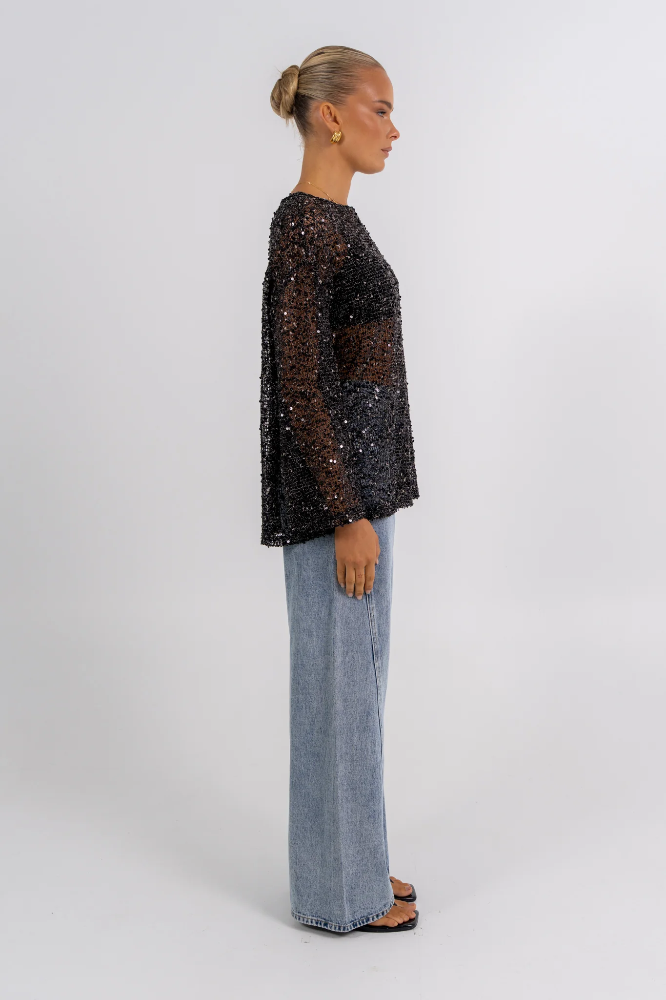 Uzma Sequin Top Black - Image 8