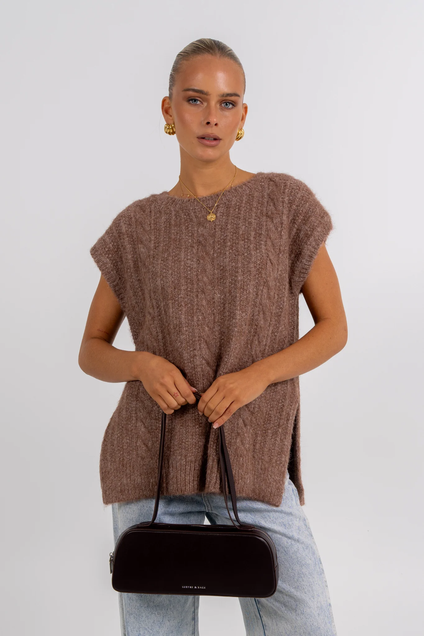Xandra Knit Mocha - Image 2