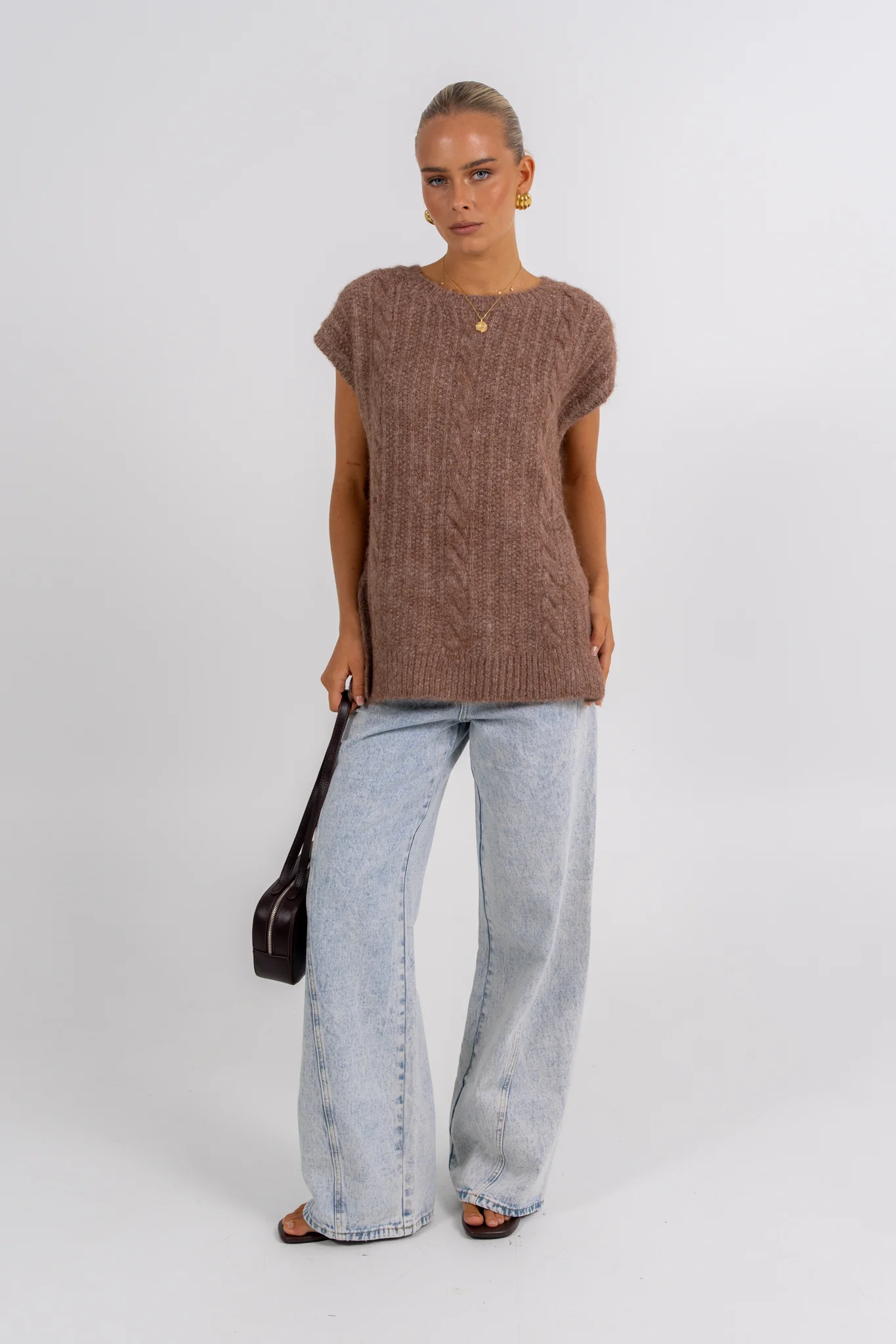 Xandra Knit Mocha - Image 6