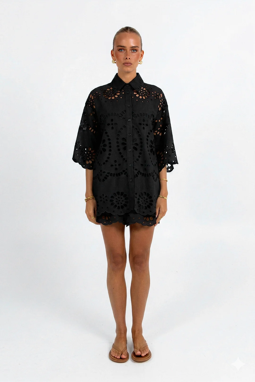 Yueli Short Black Sicily Lace - Image 4