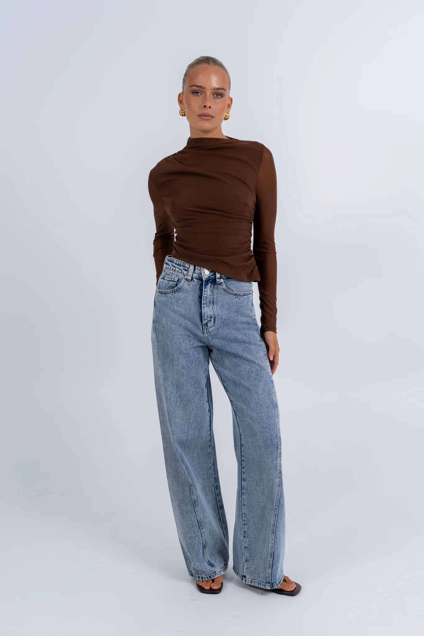 Dakitah Long Sleeve Top Brown - Image 7