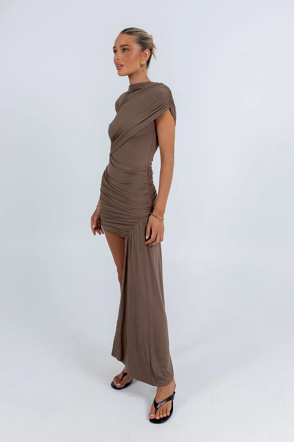 Daleyza Mini Dress Brown - Image 3