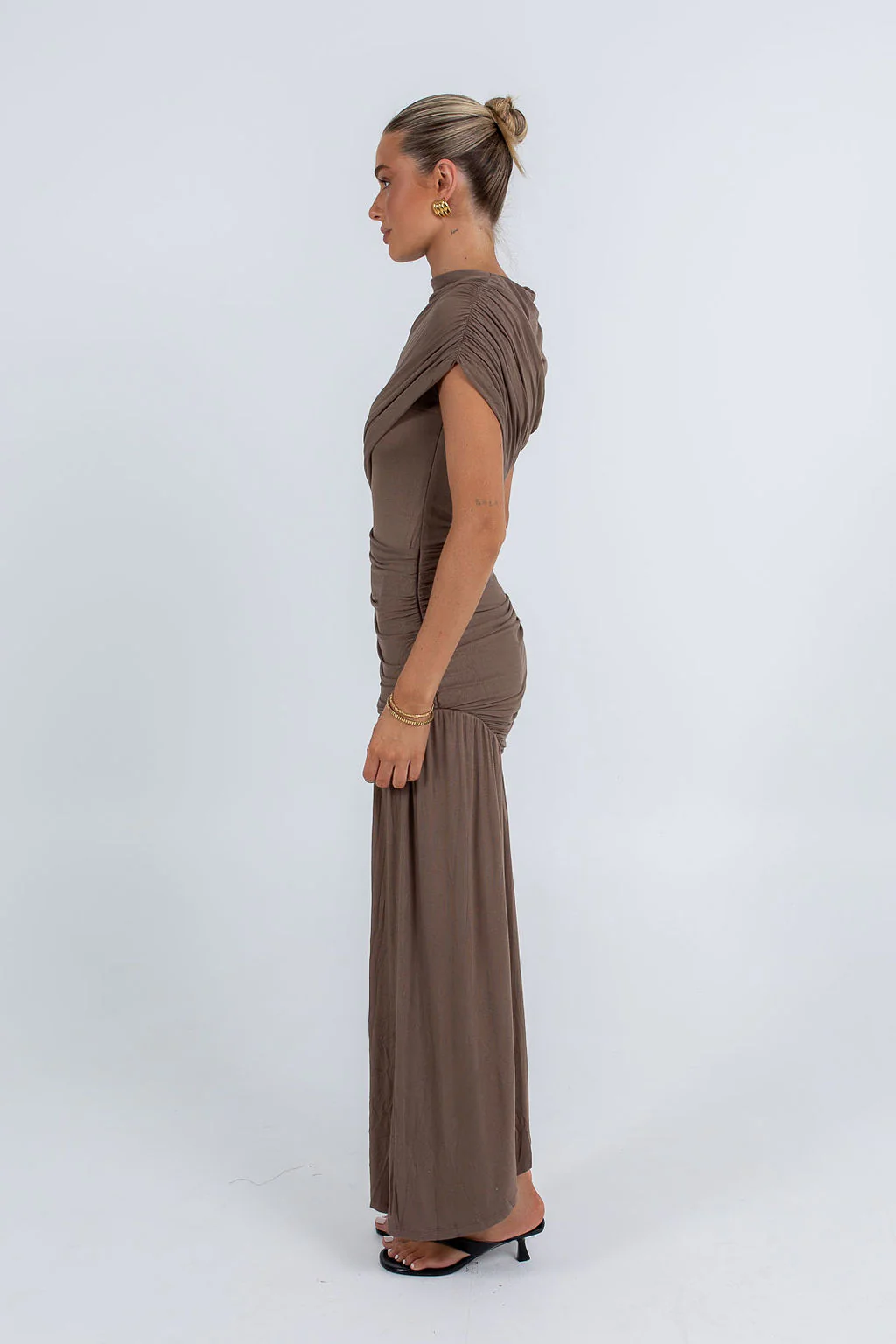 Daleyza Mini Dress Brown - Image 8