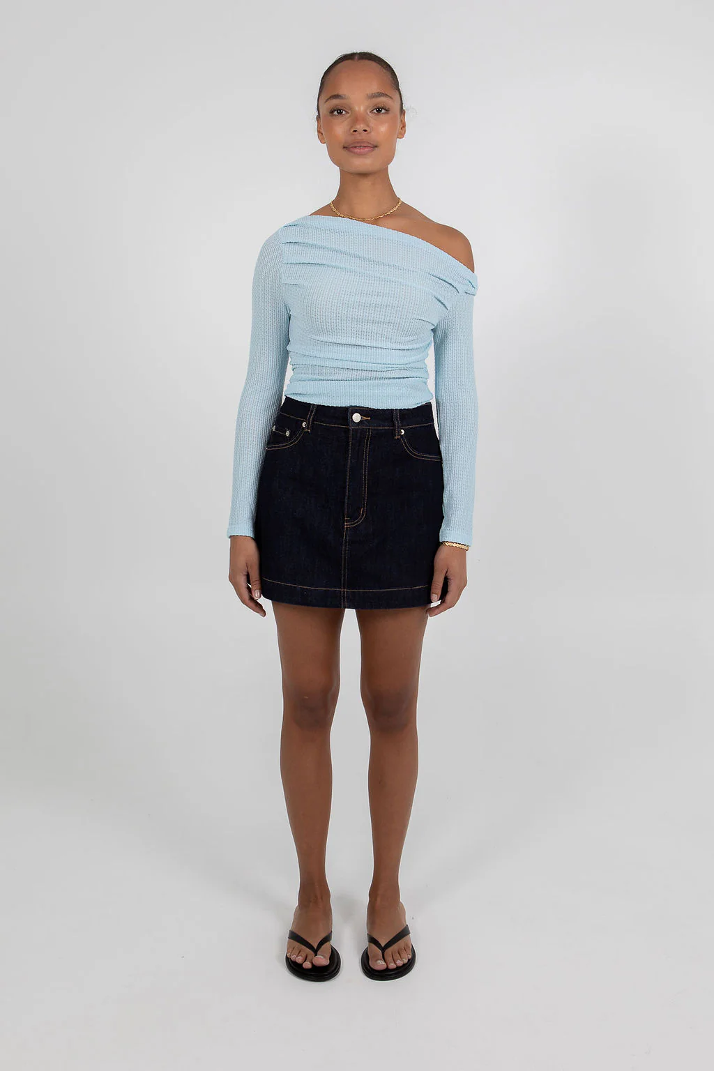 Daliah Long Sleeve Top Baby Blue