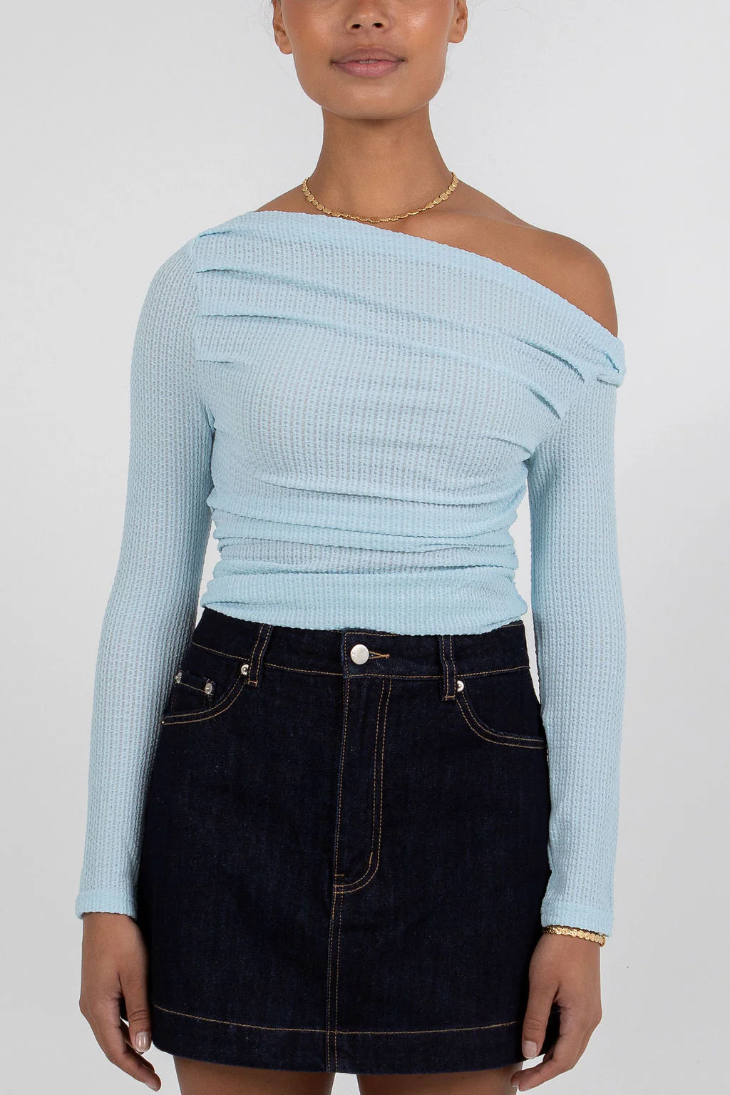 Daliah Long Sleeve Top Baby Blue - Image 2