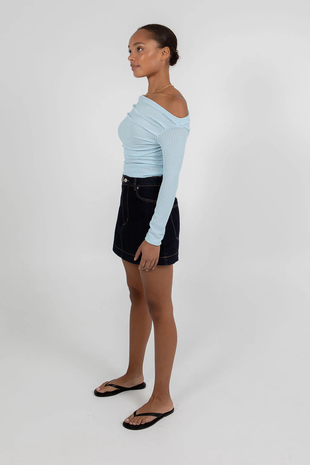 Daliah Long Sleeve Top Baby Blue - Image 7
