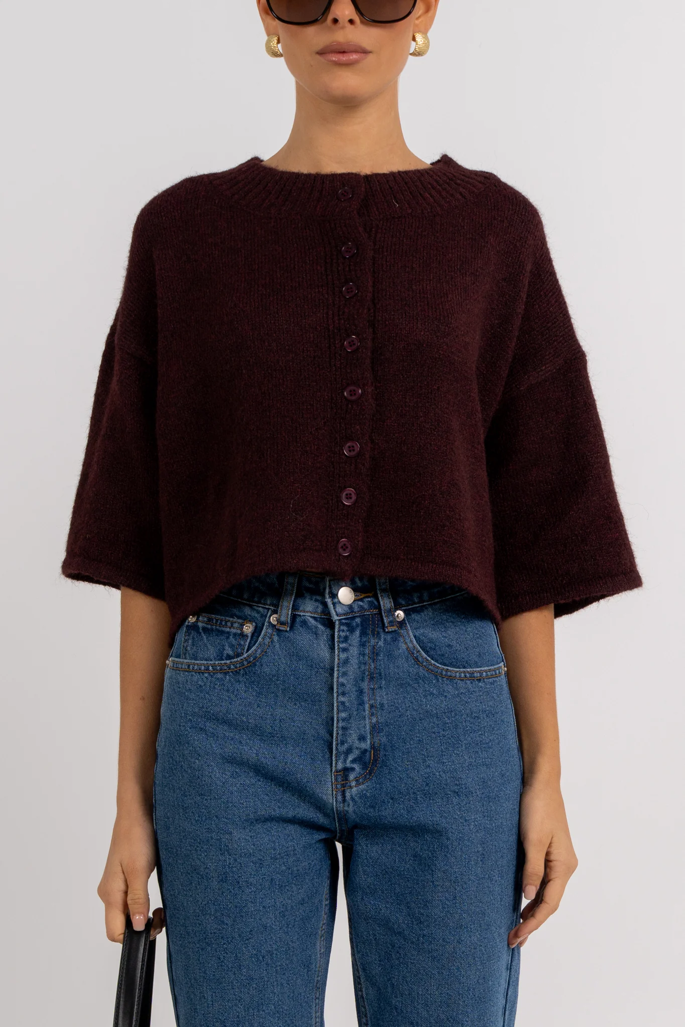 Dallas Cardigan Burgundy