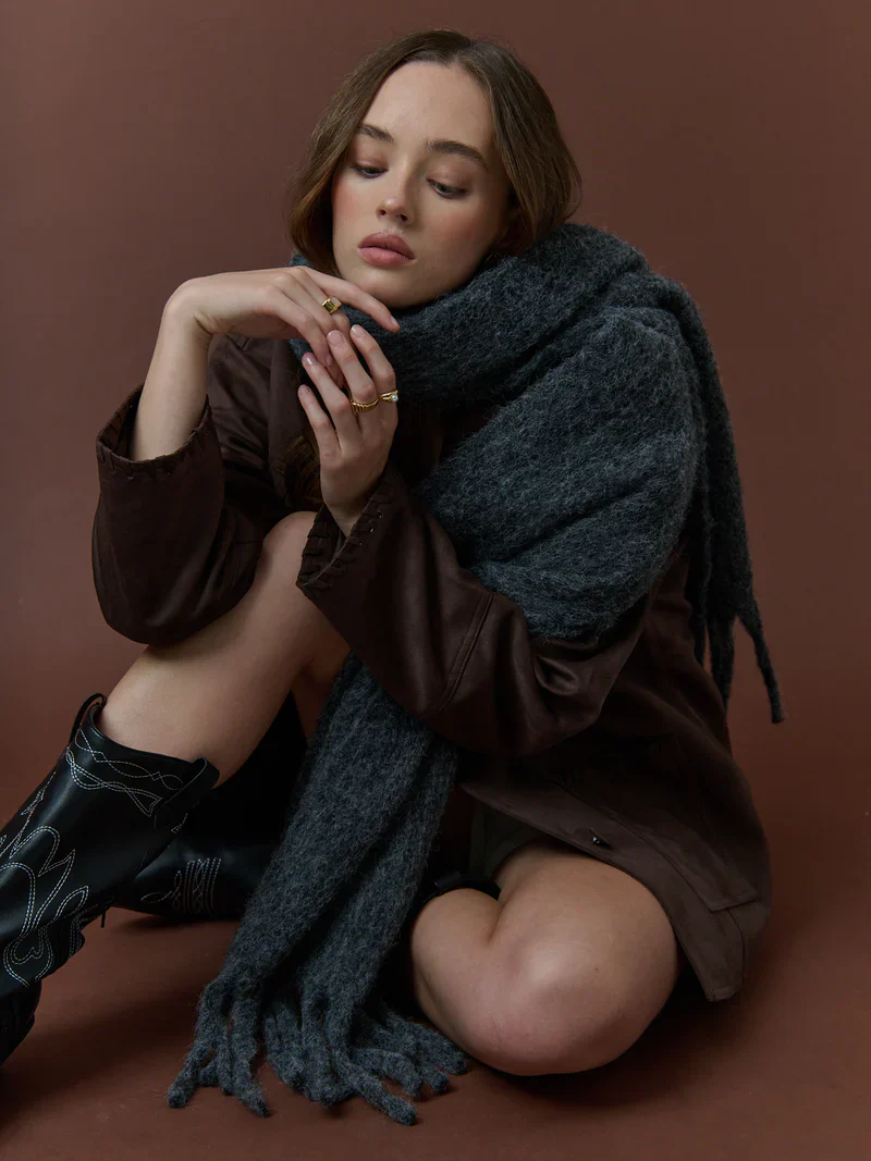 Danica Scarf Charcoal - Image 3