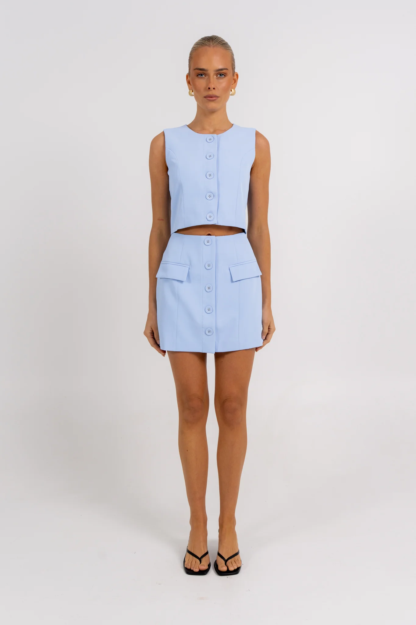 Haider Mini Skirt Cornflower Blue - Image 7