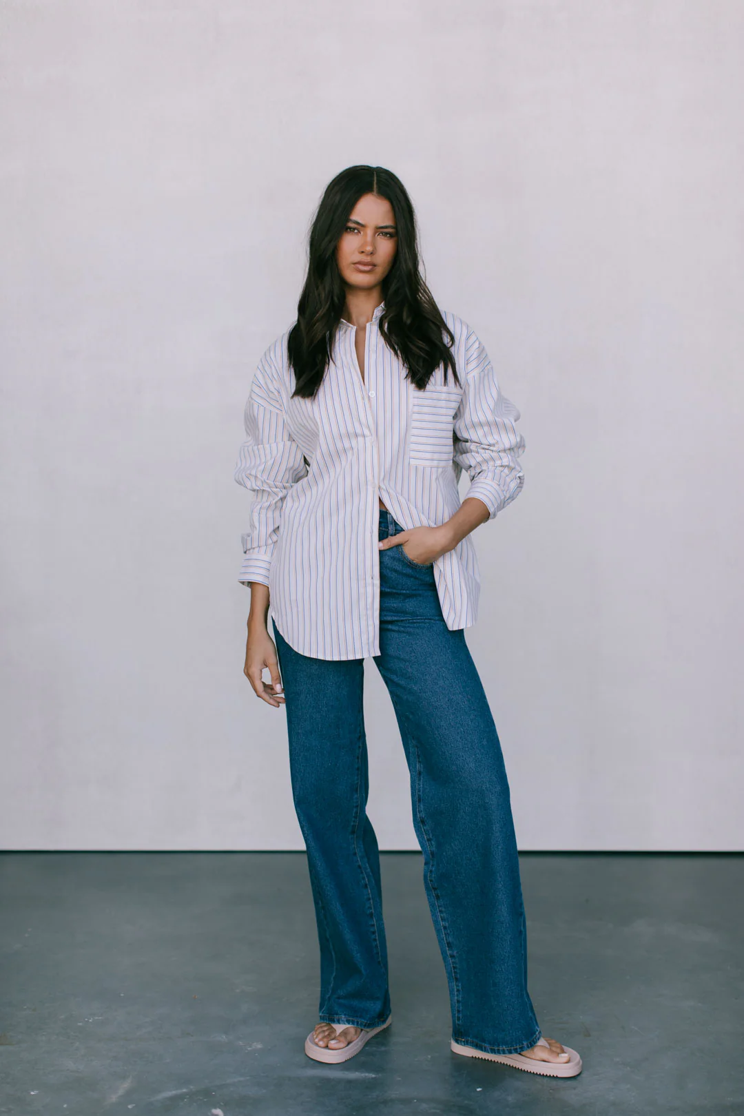 Declan Shirt Blue Stripe - Image 6