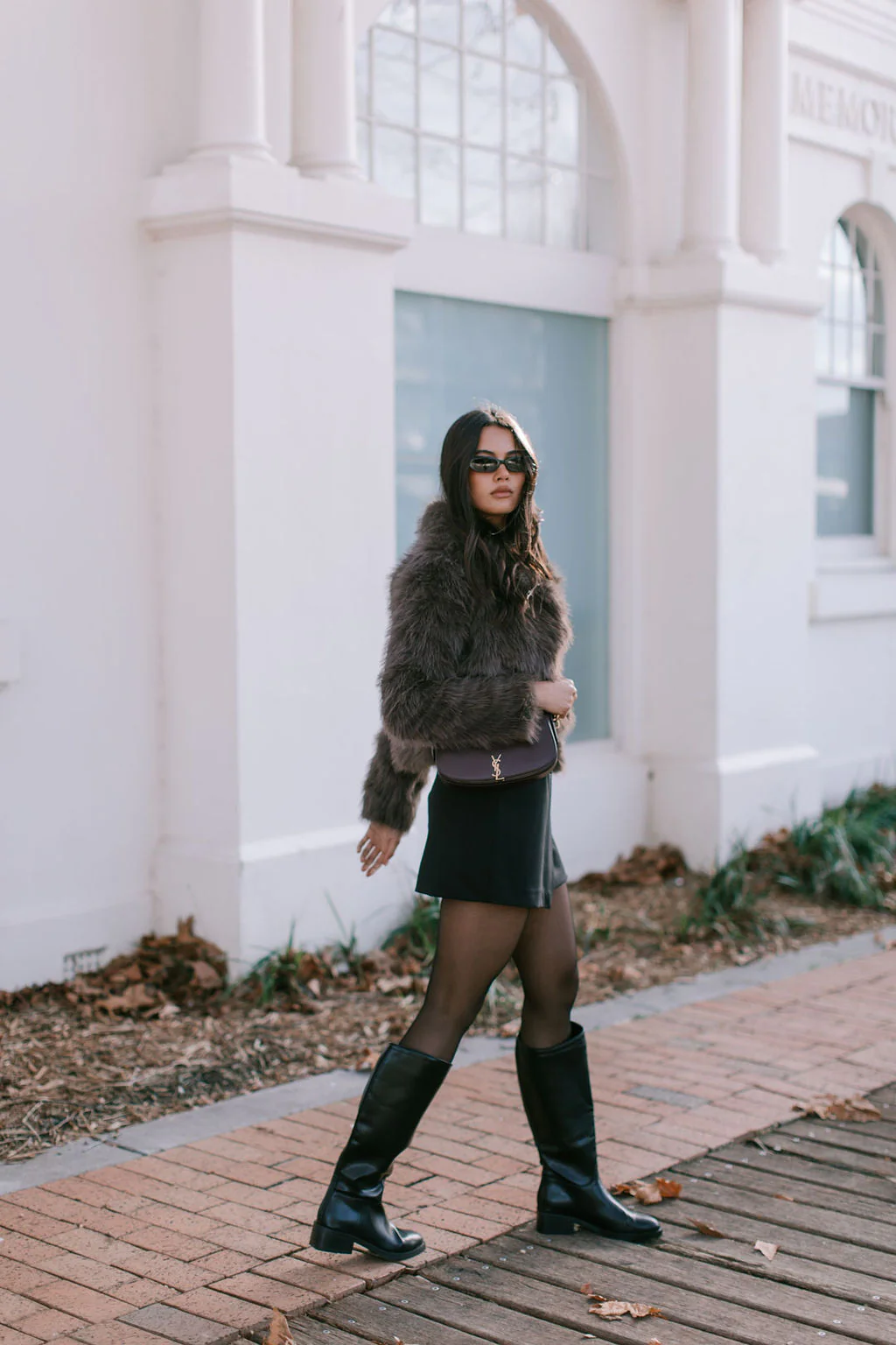 Delilah Faux Fur Jacket Chocolate - Image 11