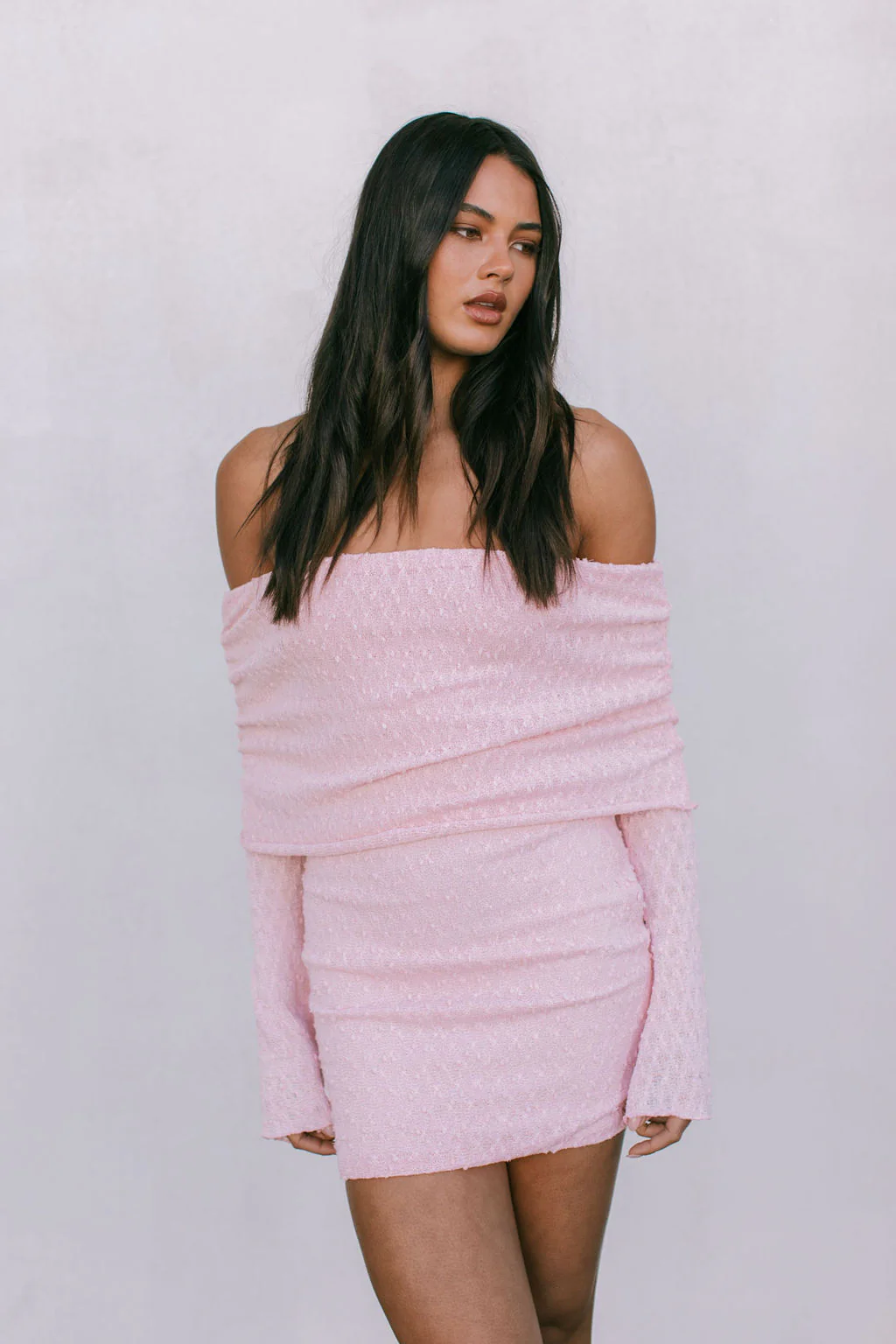 Delta Mini Dress Baby Pink - Image 4