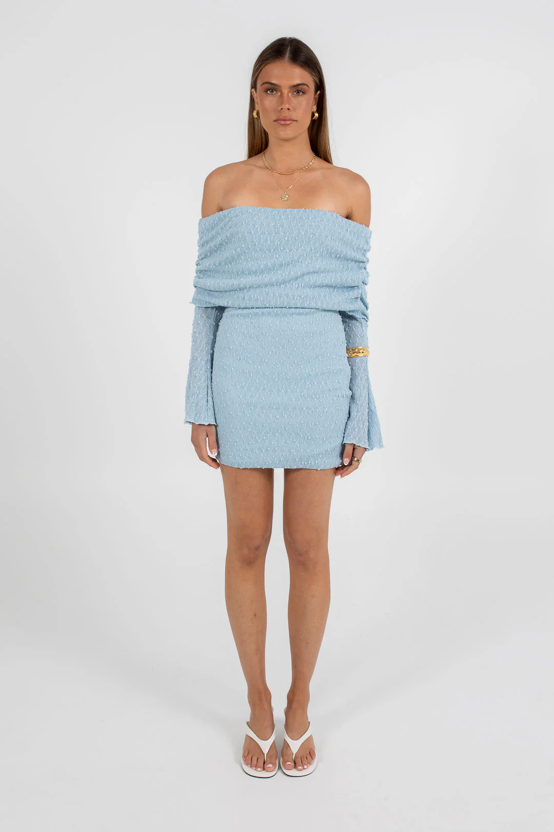 Delta Mini Dress Sky Blue