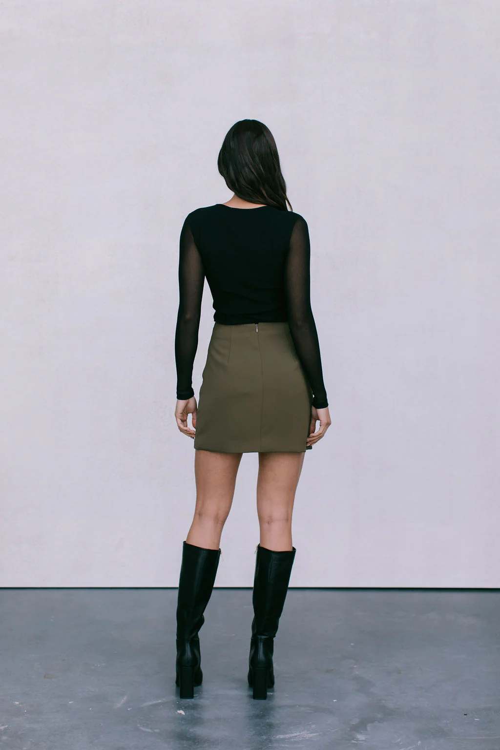 Dixie Mini Skirt Khaki - Image 13