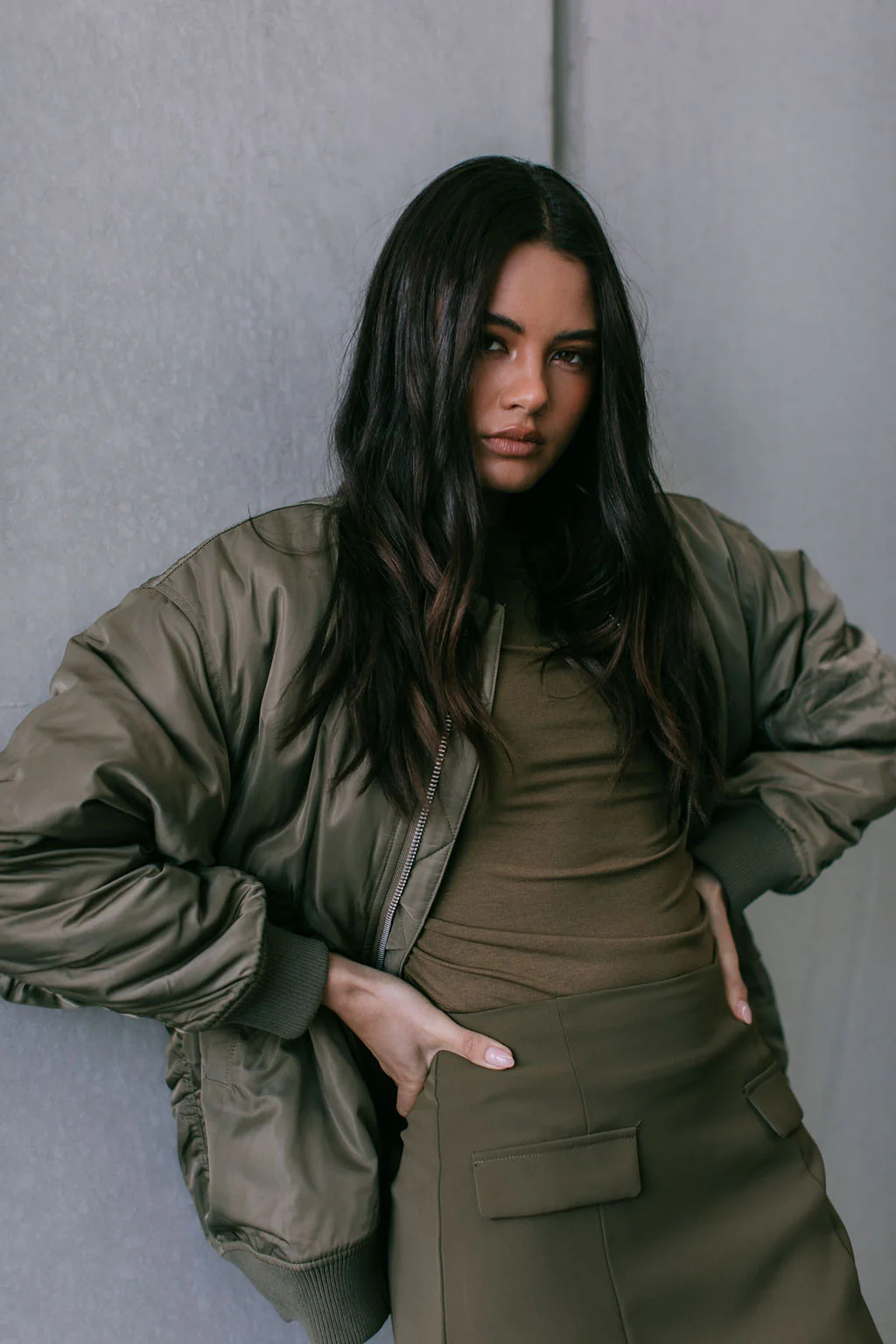 Dixie Mini Skirt Khaki - Image 3