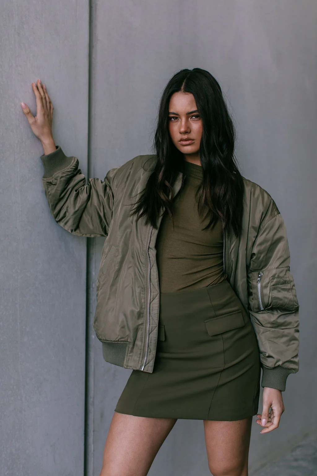 Dixie Mini Skirt Khaki - Image 7