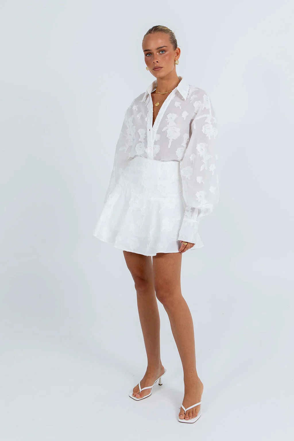 Dove Mini Lace Skirt White - Image 10