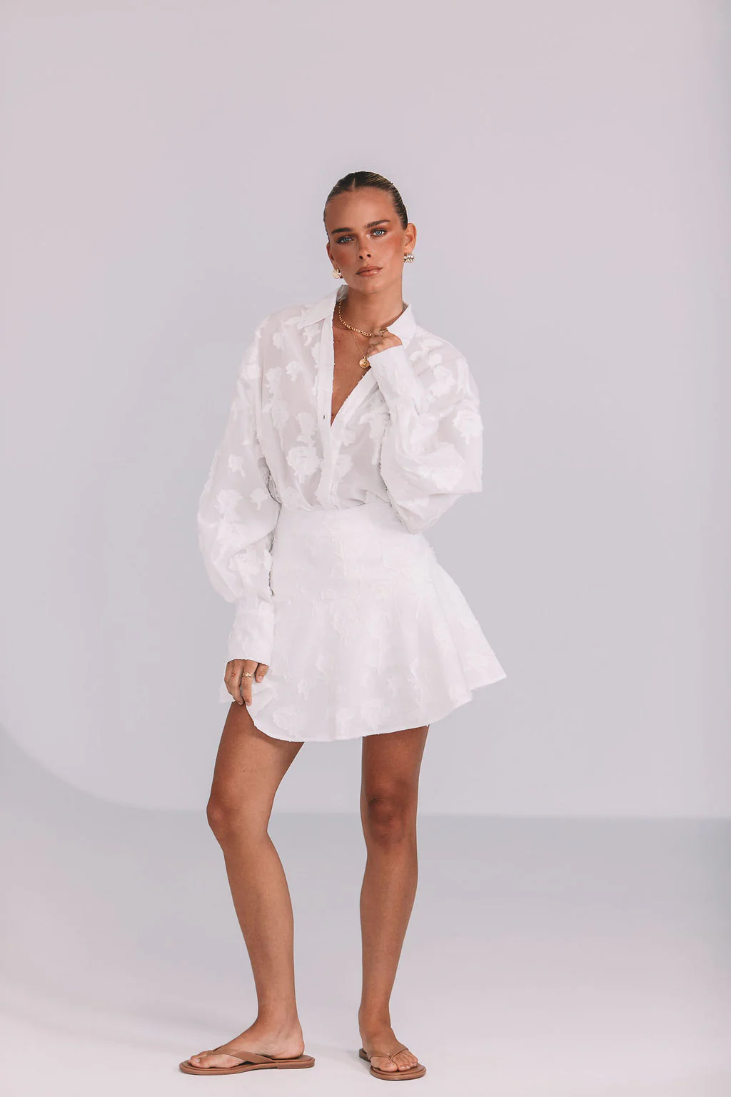 Dove Mini Lace Skirt White - Image 15