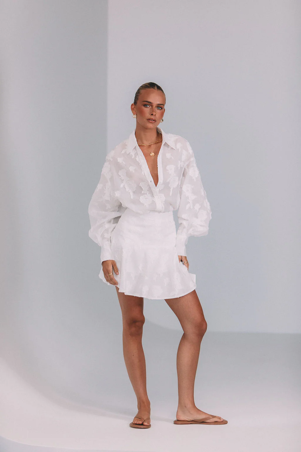 Dove Mini Lace Skirt White - Image 6