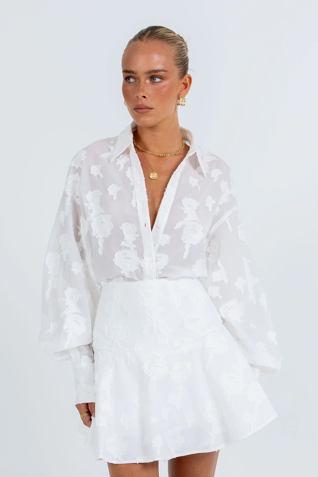 Dove Mini Lace Skirt White - Image 7