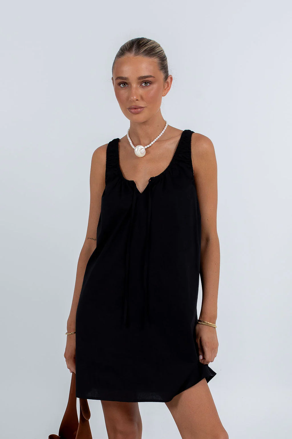 Drew Mini Dress Black - Image 6