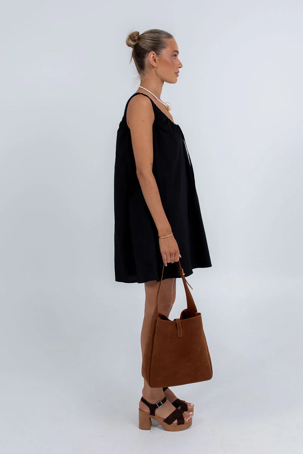 Drew Mini Dress Black - Image 7