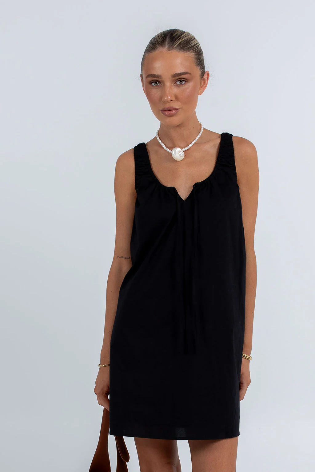 Drew Mini Dress Black - Image 8