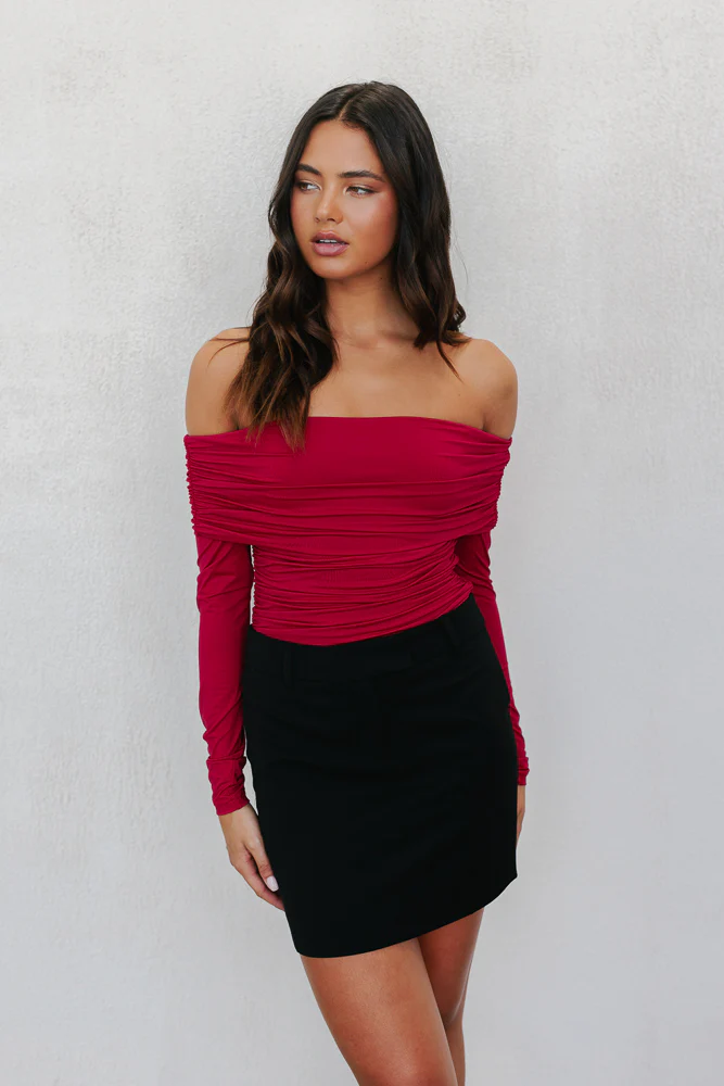 Ellen Top Cherry Red - Image 10