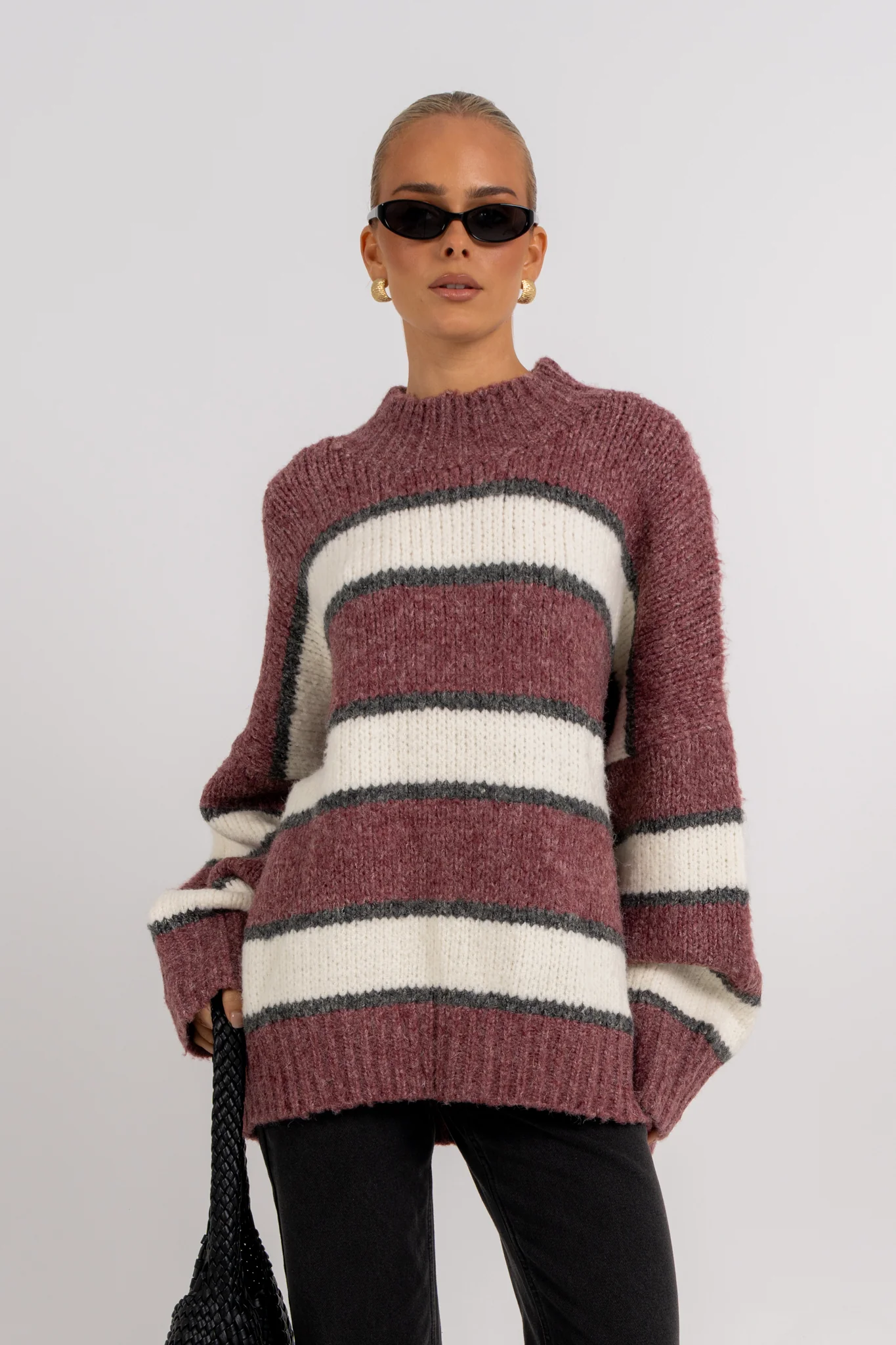 Ena Knit Jumper Burgundy