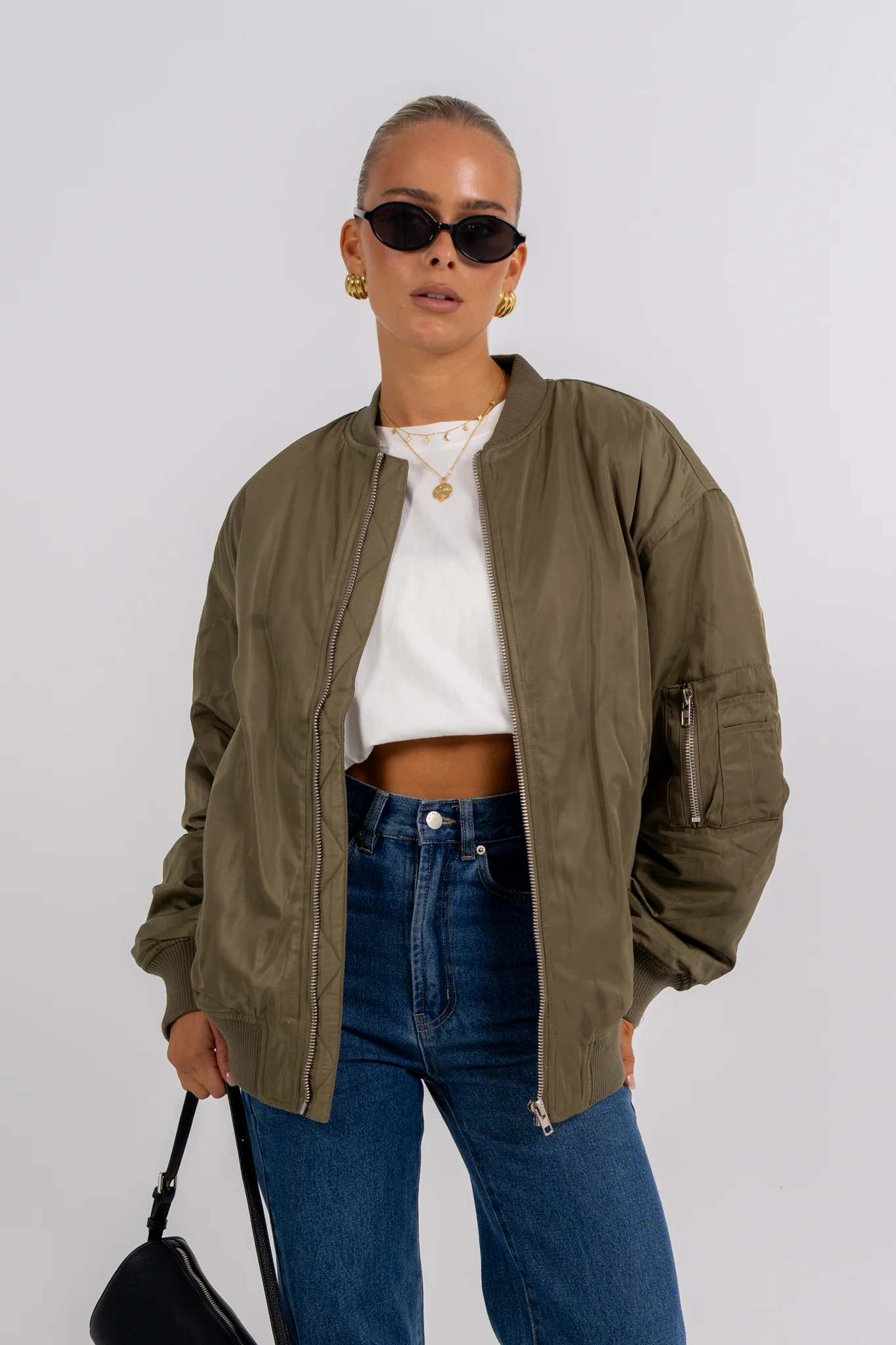 Estar Bomber Jacket Khaki - Image 8