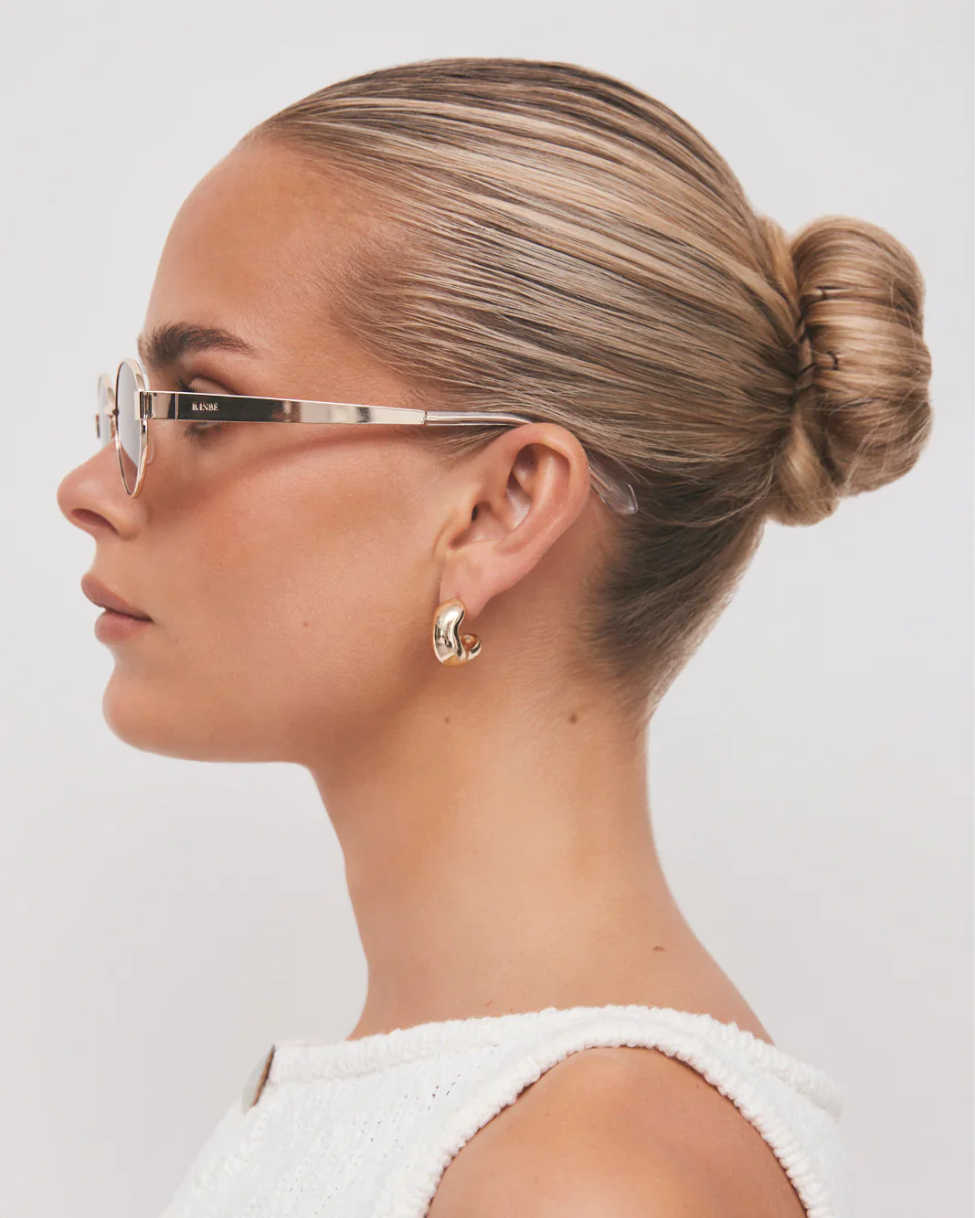 Evangelista Sunglasses Gold Brown - Image 6