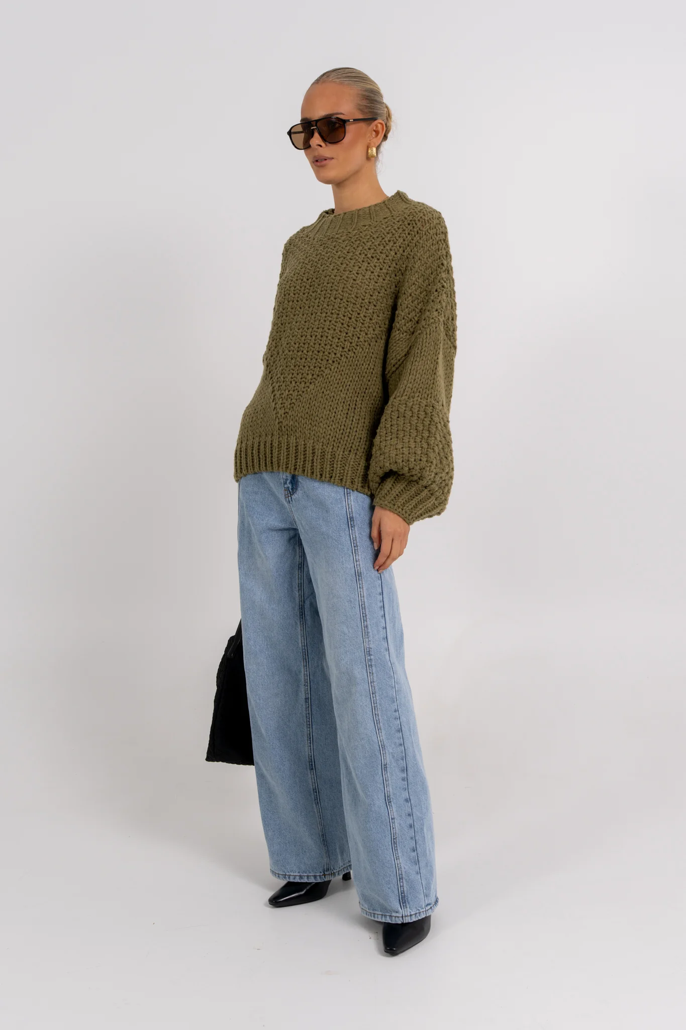 Falla Knit Jumper Khaki - Image 2