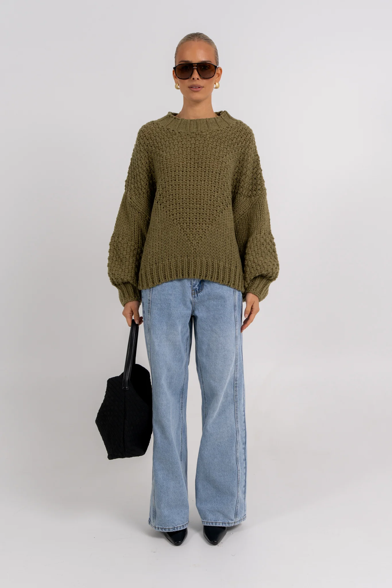 Falla Knit Jumper Khaki - Image 5