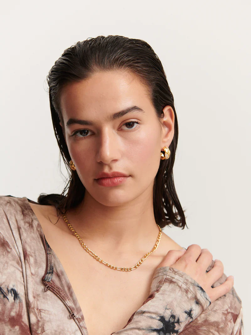 Figaro Chain Necklace Gold - Image 7